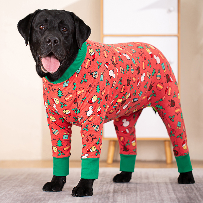 New dog clothes thin anti-lint golden retriever Labrador medium large dog pet joint care bellyband four feet