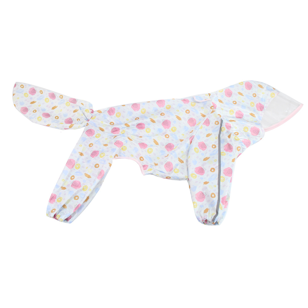 Dog raincoat four-leg hooded waterproof labrador golden retriever poncho all-inclusive plus-sized pet clothes