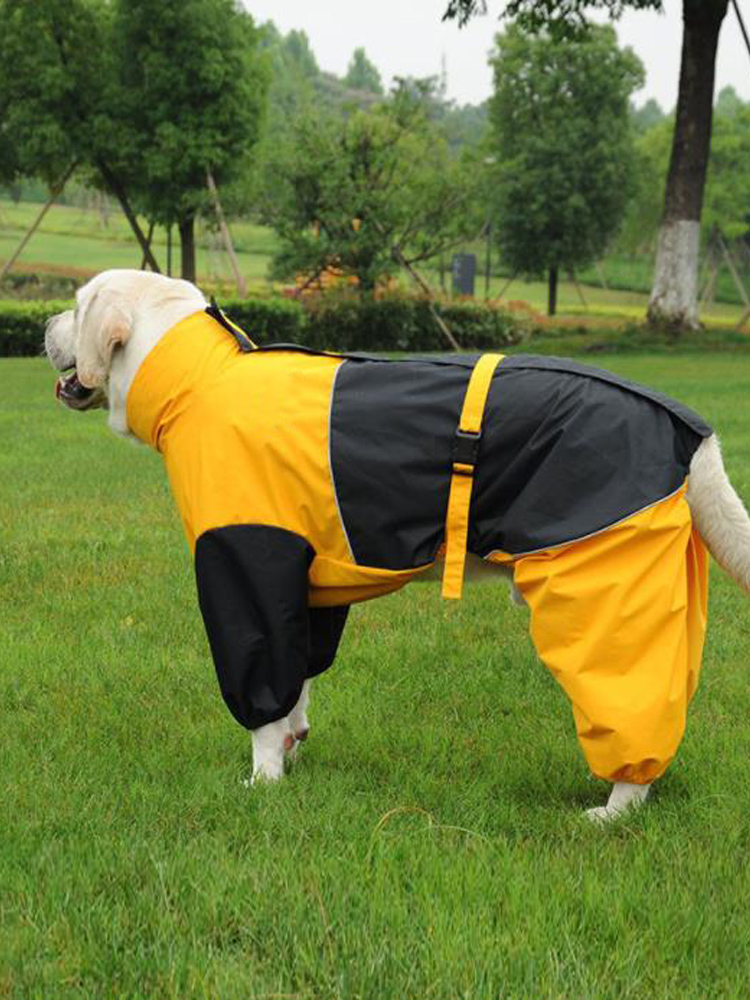 Lovinpet Four-Legged Dog Raincoat - Waterproof Windcheater for Medium to Large Breeds