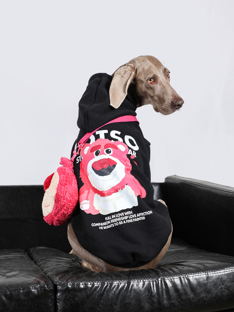 Cute Patterned Dog Hoodies for Large Dogs - Spring & Autumn Wear