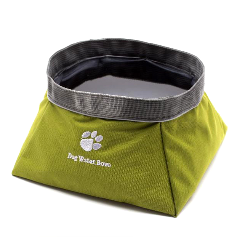 High-end waterproof and foldable pet dog bowl food bowl cat water bowl portable golden retriever Teddy travel Bowl