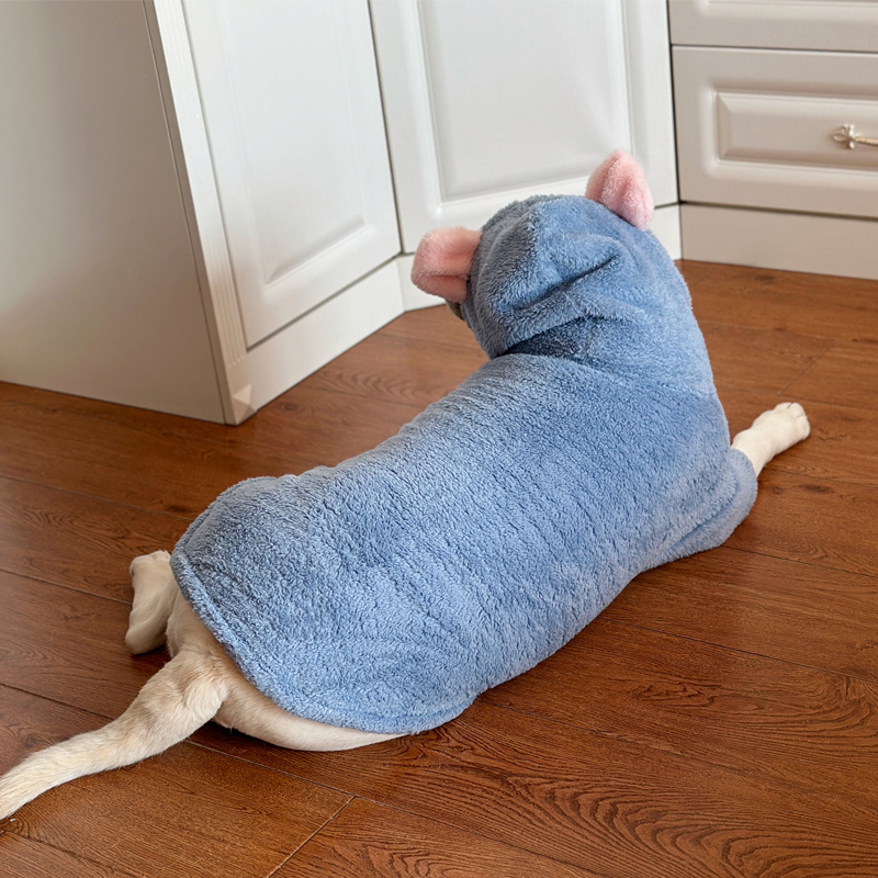 Cute Flannel Winter Hoodie for Large Dogs - Labrador & Golden Retriever