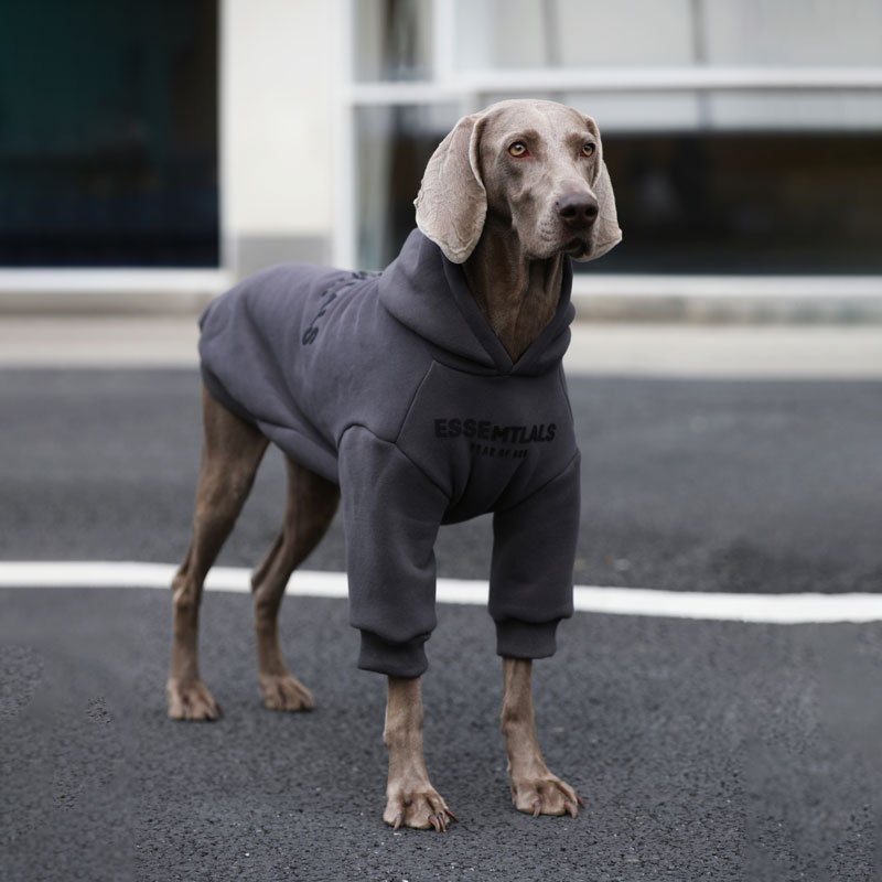 Reflective Brown Dog Hoodies Anti-lint Winter Large Dog Hoodies