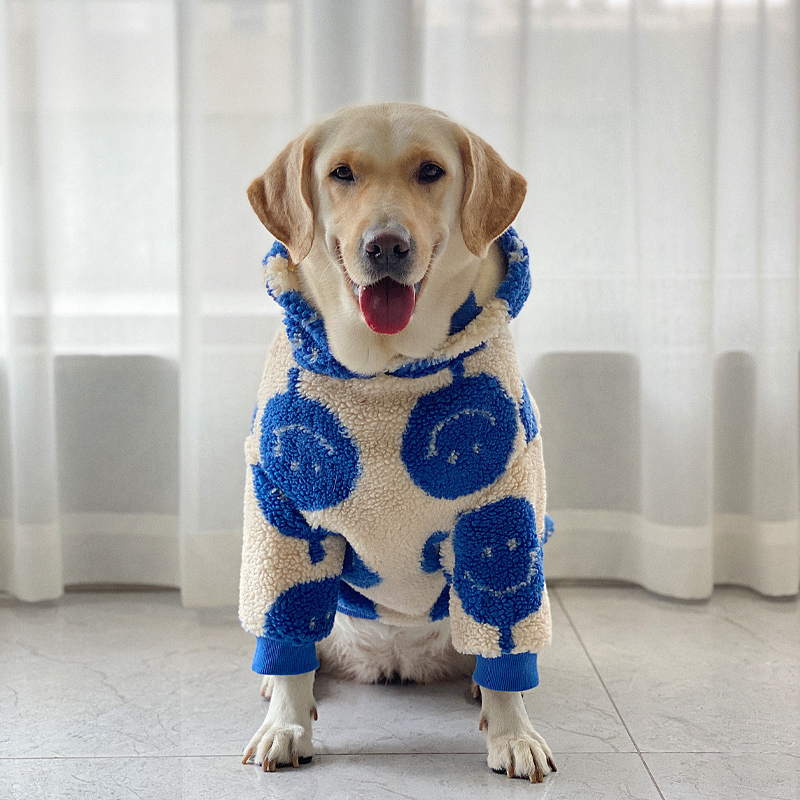 Trendy Winter Warm Dog Hoodies for Large Dogs - Labrador & Golden Retriever