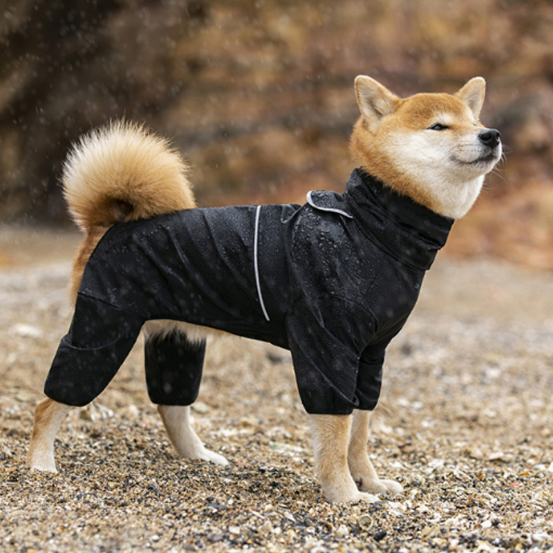 Lovinpet Waterproof Four-Legged Dog Raincoat for Large & Medium Dogs