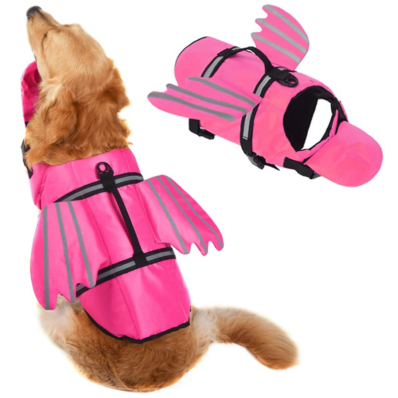 High Buoyancy Dog Life Jacket with Angel Wings | Reflective Vest for Large Breeds