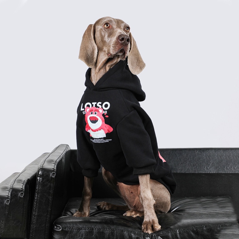 Cute Patterned Dog Hoodies for Large Dogs - Spring & Autumn Wear