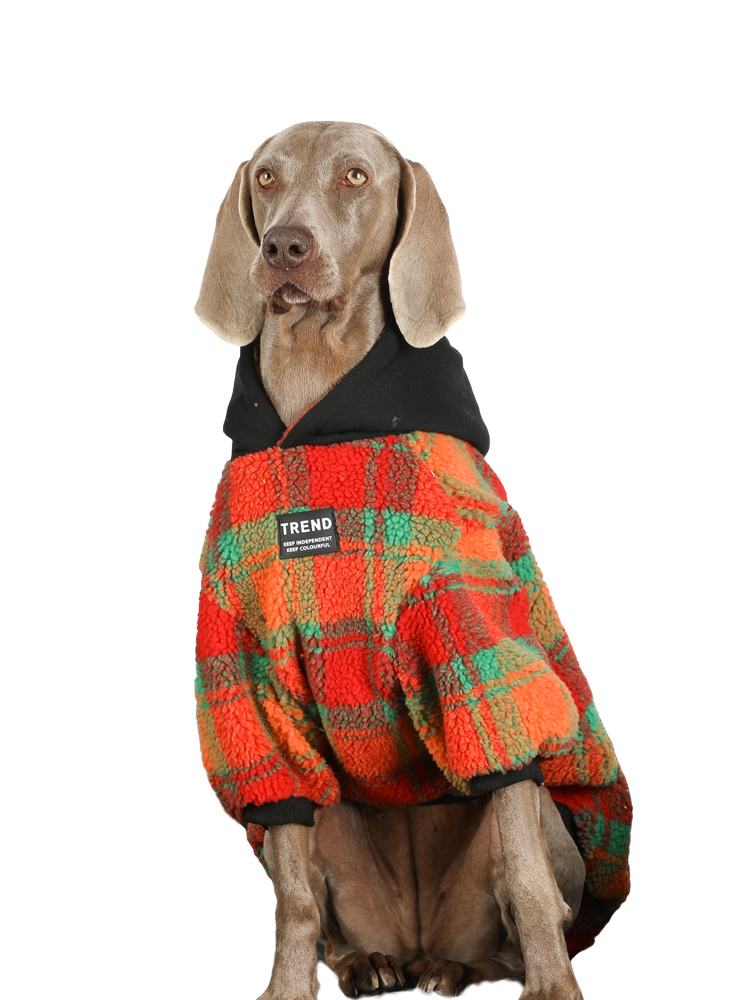 Cozy Thermal Lambswool Dog Hoodies - Winter Warmth for Large Breeds