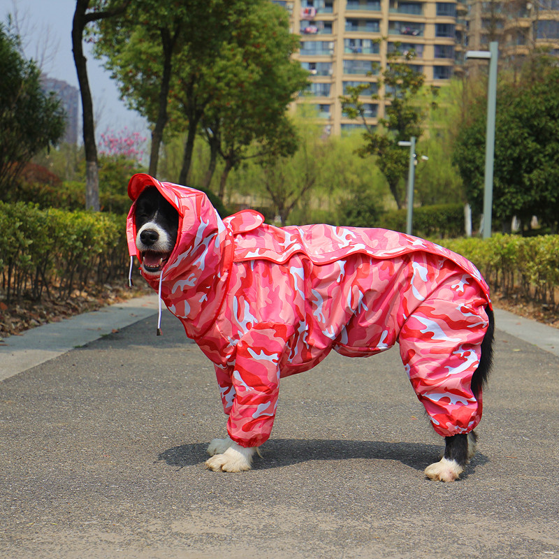 Four-Legged Dog Raincoat for Medium to Large Breeds - Waterproof, All-Inclusive, Reflective