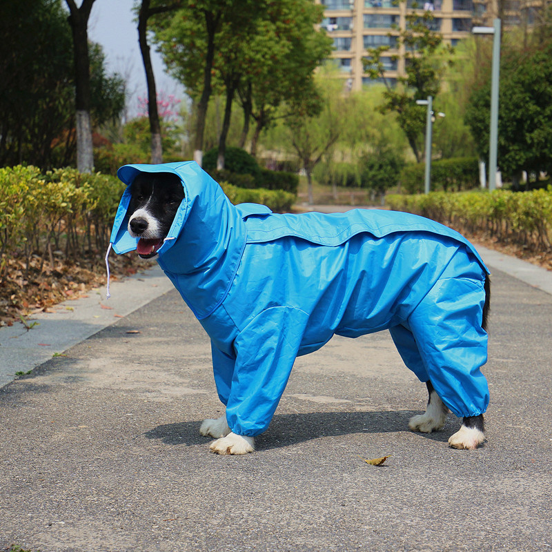 Four-Legged Dog Raincoat for Medium to Large Breeds - Waterproof, All-Inclusive, Reflective