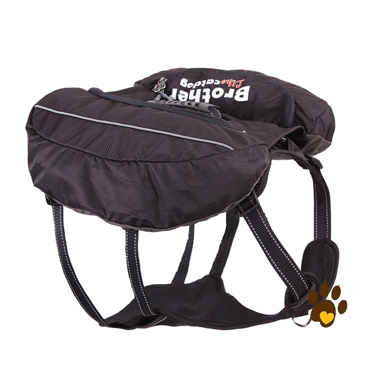 Pet dog outing schoolbag snack portable dog backpack medium large dog hand holding rope chest strap