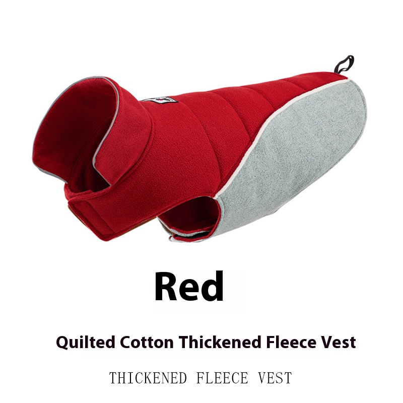 Pet autumn/winter clothes dog thickened warm cotton coat large dog Dubin hound outdoor keep warm vest double-sided wearable