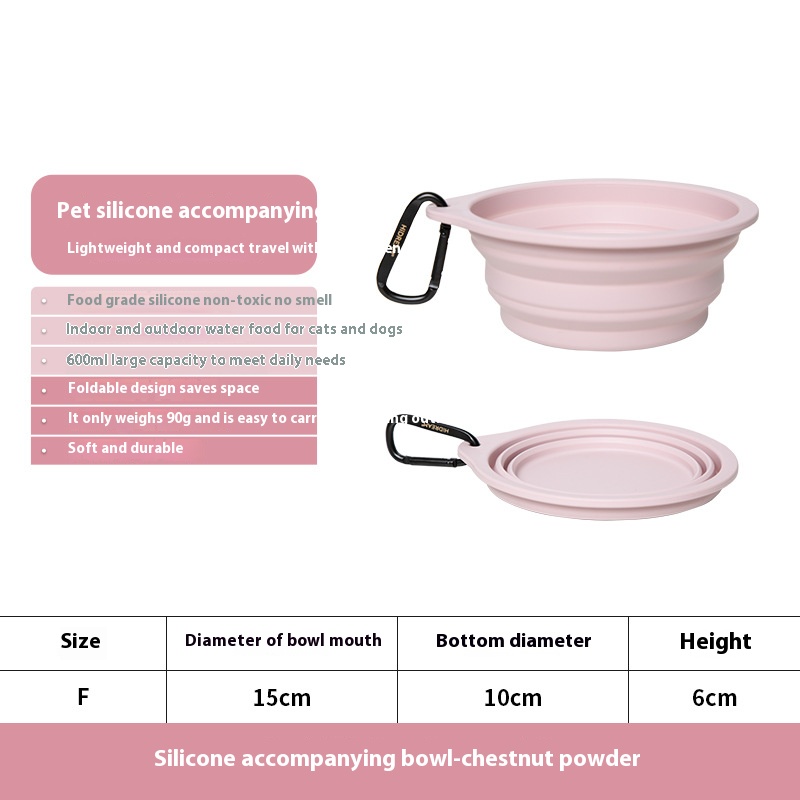 Dog bowl silicone foldable bowl large dog outdoor out pet cups portable foldable dog basin cat bowl