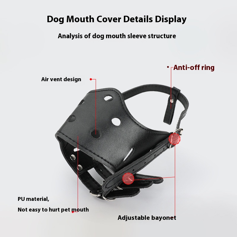Pet supplies dog outing mask muzzle adjustable breathable