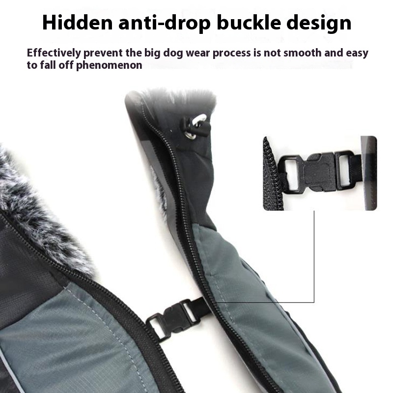 Lovinpet Waterproof Windproof Winter Dog Coat - Thickened Thermal Jacket for Large Breeds