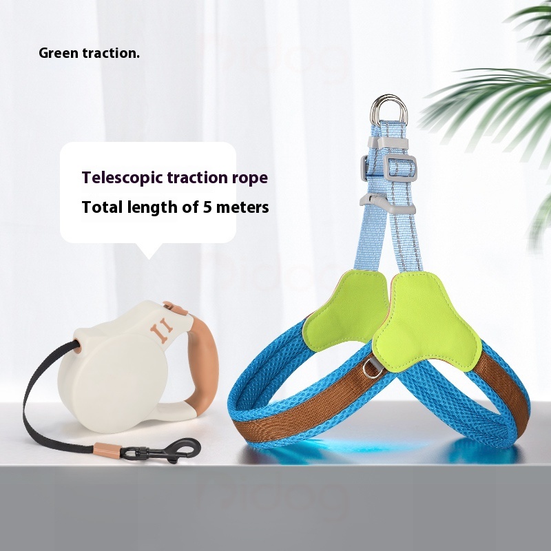 didogpet dog chest and back summer breathable dog hand holding rope small and medium-sized dogs Corgi Bichon outing dog leash