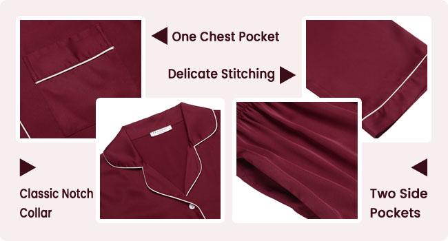 Ekouaer Christmas Couples Matching Pajamas Silk Satin Long Sleeve Pjs Set Holiday Sleepwear