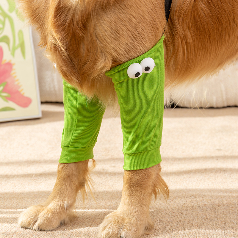 Big dog funny rib leggings clothing indoor and outdoor Protection Joint leg wear-resistant cartoon pet dog supplies