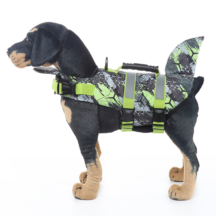 Cartoon Fishtail Dog Life Jacket | Anti-Drowning Vest for Medium and Large Dogs