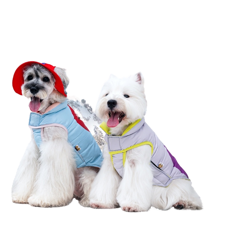 Jacket double-sided wear autumn and winter dog cat clothes pet vest warm
