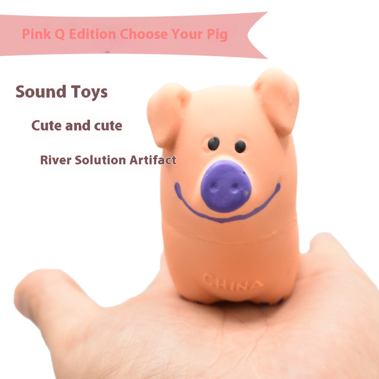 Pig latex dog toy animal shape molar long lasting pet toy teddy VIP large, medium and small dog toy