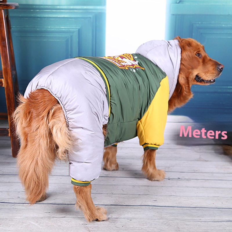 Large dog clothes cotton-padded winter clothes four-legged golden retriever Labrador Husky Samo medium large dog waterproof coat