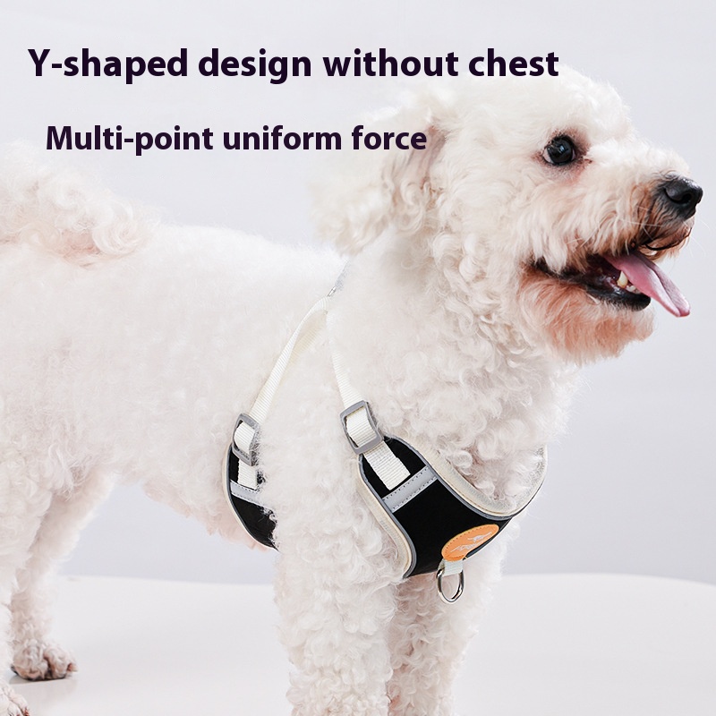 Dog hand holding rope pet's chest-back with pet's chest-back dog breast strap reflective dog leash chest strap one piece dropshipping