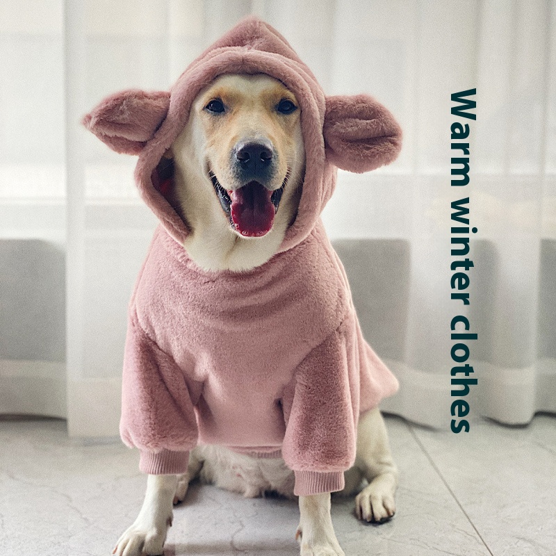 Fleece-Lined Dog Hoodie for Large Dogs | Warm and Cute Winter Clothes