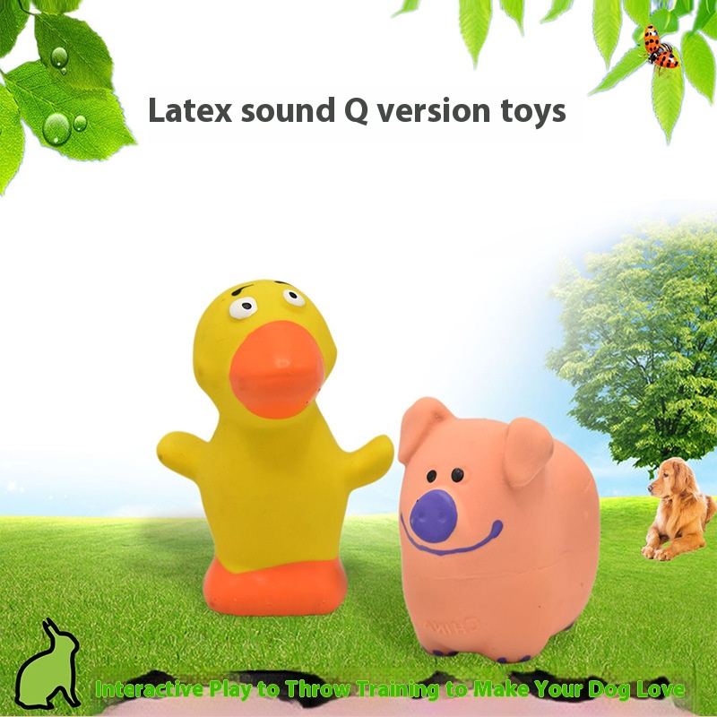Pig latex dog toy animal shape molar long lasting pet toy teddy VIP large, medium and small dog toy