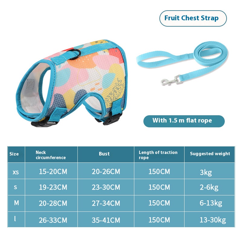 Pet hand holding rope vest dog hand holding rope reflective explosion-proof dog leash pet strap pet supplies