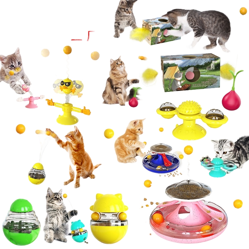 Tumbler cat toy food leakage turntable cat teaser