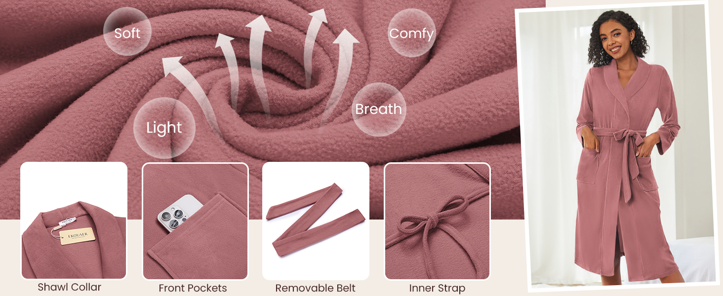 ladies robes long plush fluffy and soft long sleeve kimono robe bathrobe for women