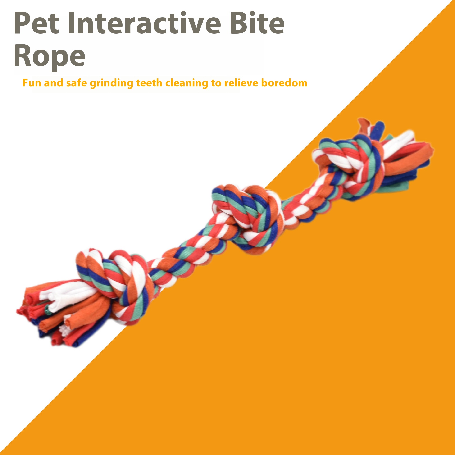 Dog molar long lasting cotton rope toys small and medium-sized dogs dog toy knot toy pet braided bite rope supplies