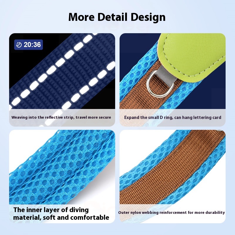 didogpet dog chest and back summer breathable dog hand holding rope small and medium-sized dogs Corgi Bichon outing dog leash