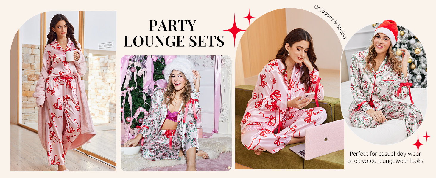satin pajamas set