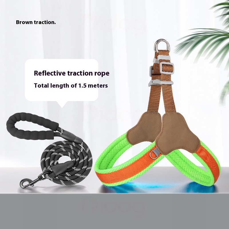 didogpet dog chest and back summer breathable dog hand holding rope small and medium-sized dogs Corgi Bichon outing dog leash