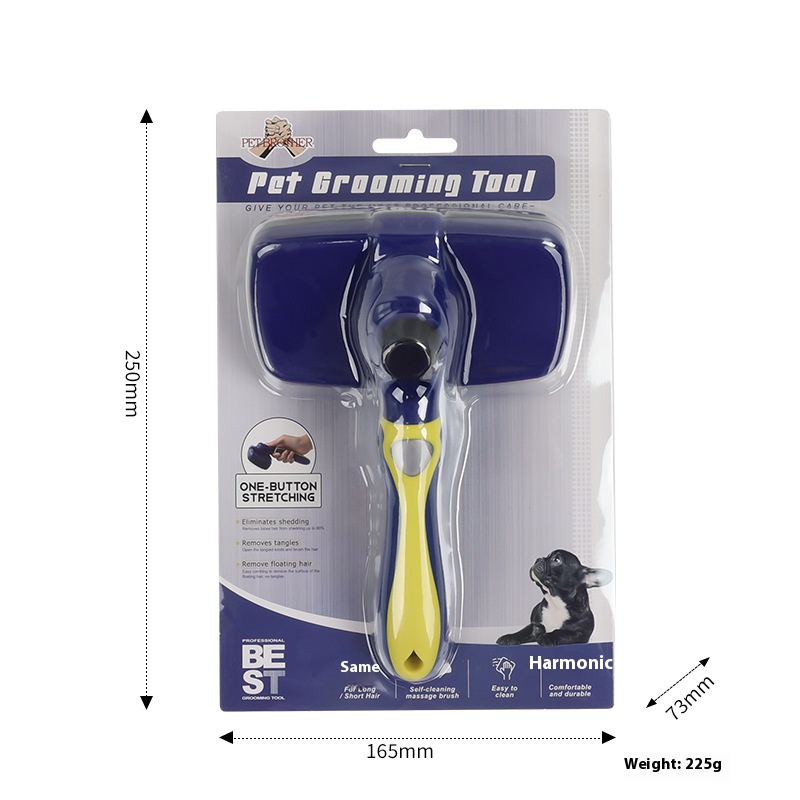 Pet comb cat automatic hair comb cat comb dog hair remover self-cleaning needle comb pet supplies