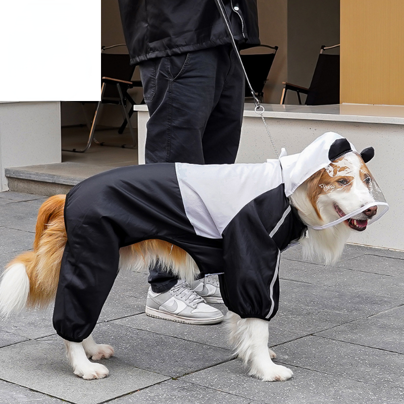 Lovinpet Cartoon Dog Raincoat - Waterproof Hooded Poncho for All Dog Sizes
