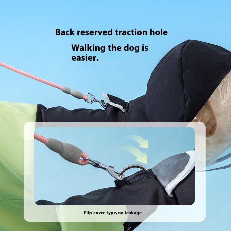 All-Inclusive Waterproof Dog Raincoat with Hood | Full-Body Rain Jacket for Large Breeds | Labrador, Golden Retriever