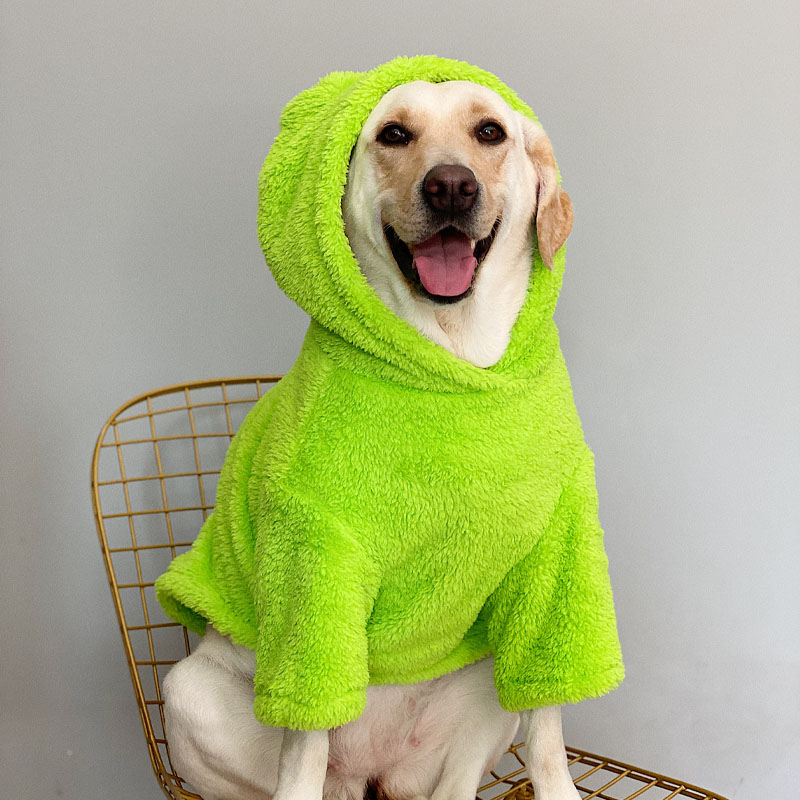Warm Winter Dog Hoodies for Large Dogs - Thick Fleece Hoodies for Labradors & Golden Retrievers