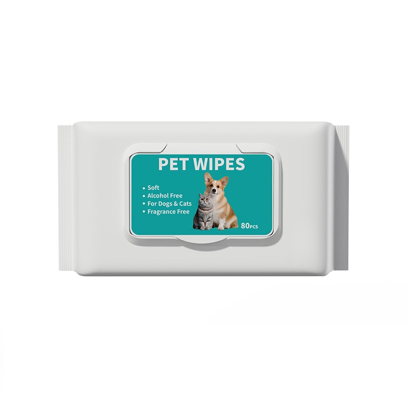 Foreign trade cross-border pet supplies Pet Wipes 80 pumping dog exclusive for cats wipes disposable disposable disposable cleaning