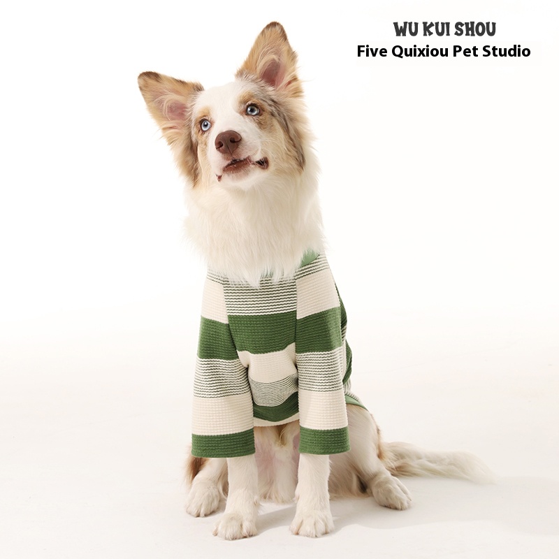 Dog clothes small and medium-sized dogs Schnauzer border collie golden retriever Labrador stripes t-shirt long sleeve