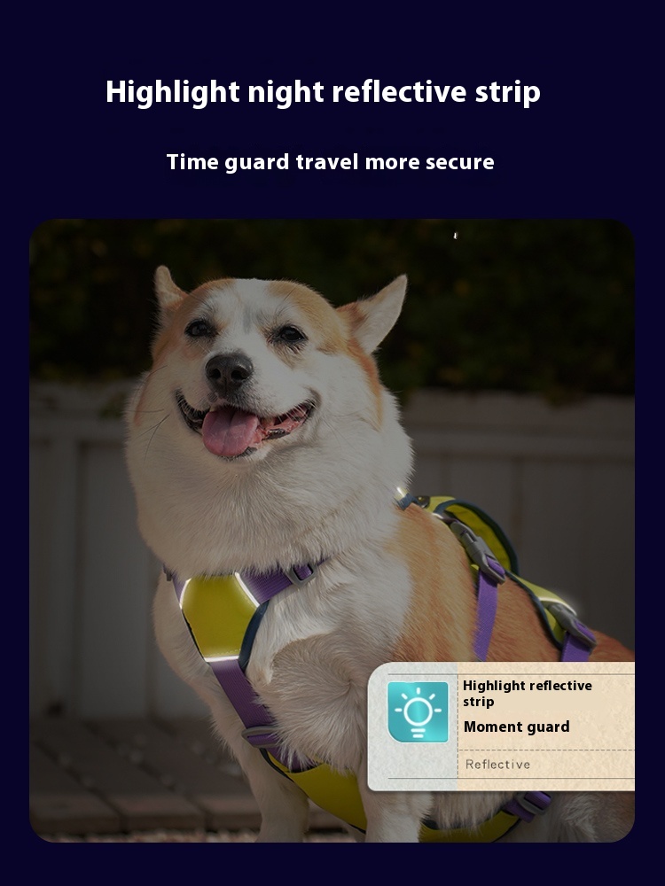 Lifting dog breast strap vest-style medium-sized dog Corgi and Shiba Inu small dog teddy dog leash anti breaking loose