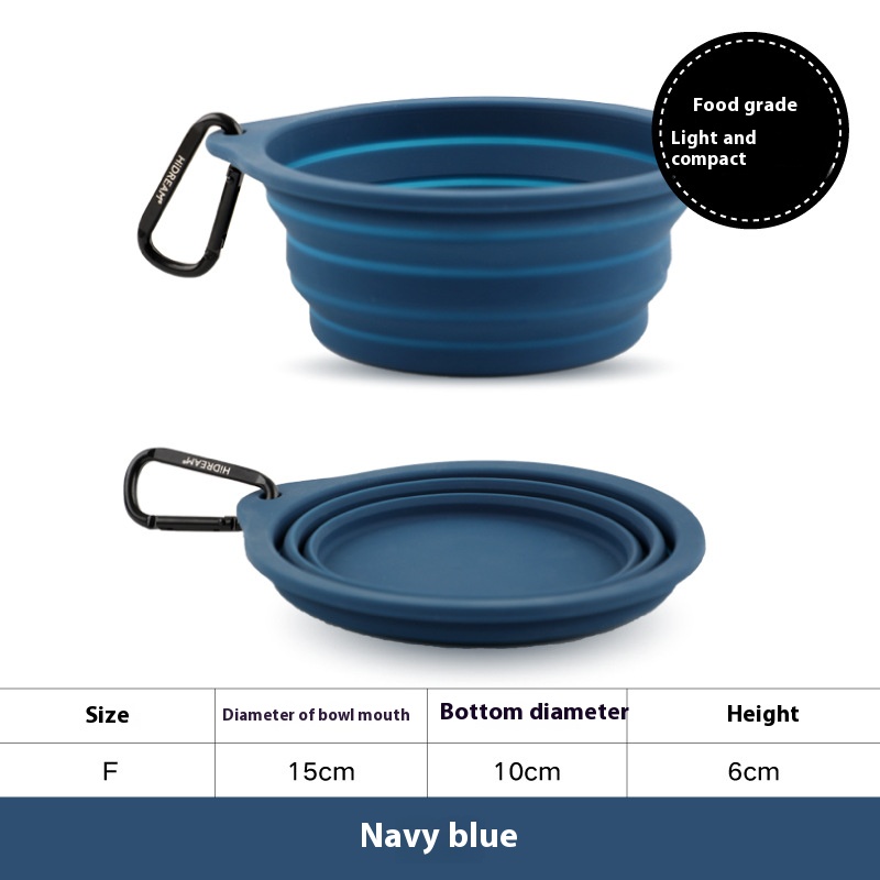Dog bowl silicone foldable bowl large dog outdoor out pet cups portable foldable dog basin cat bowl