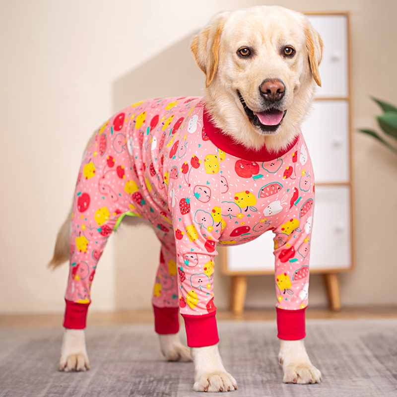 Dog clothes thin anti-lint golden retriever Labrador large dog pet all-inclusive bellyband joint protection four-legged pet clothing