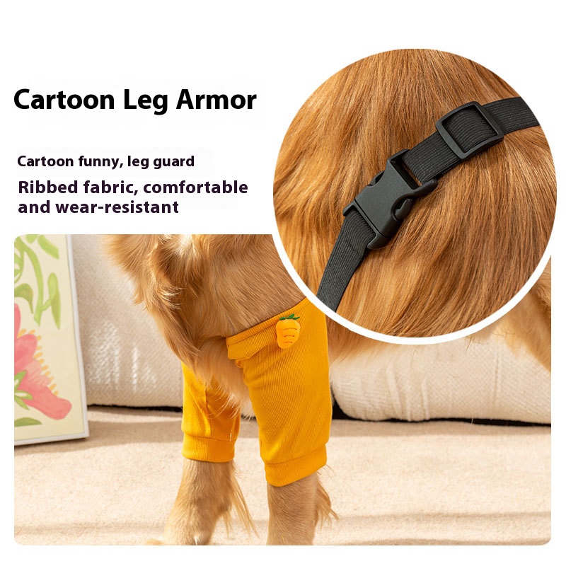 Big dog funny rib leggings clothing indoor and outdoor Protection Joint leg wear-resistant cartoon pet dog supplies