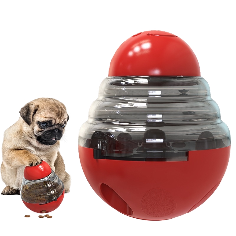 big and small dogs tumbler sound leakage food feeder educational dog toys