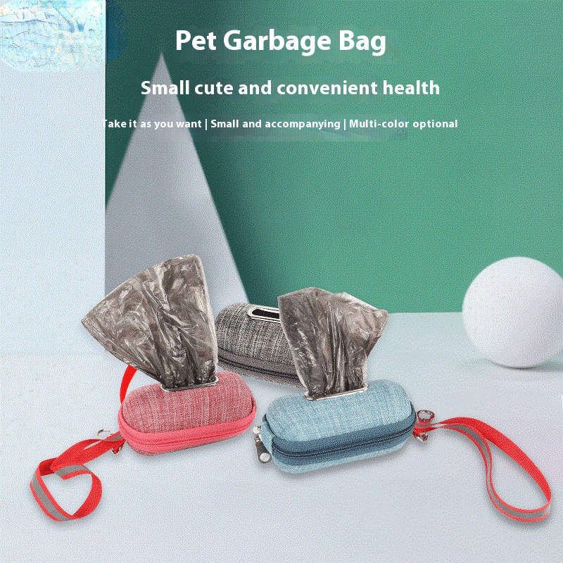 Pet garbage bag dispenser  dog go out portable garbage box dog cleaning supplies