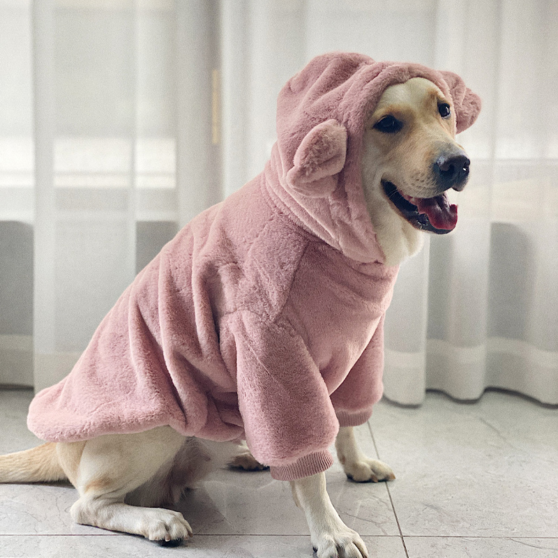Fleece-Lined Dog Hoodie for Large Dogs | Warm and Cute Winter Clothes