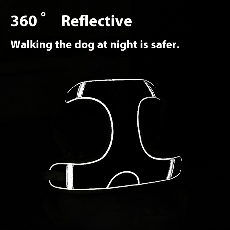 Dog hand holding rope pet's chest-back with pet's chest-back dog breast strap reflective dog leash chest strap one piece dropshipping